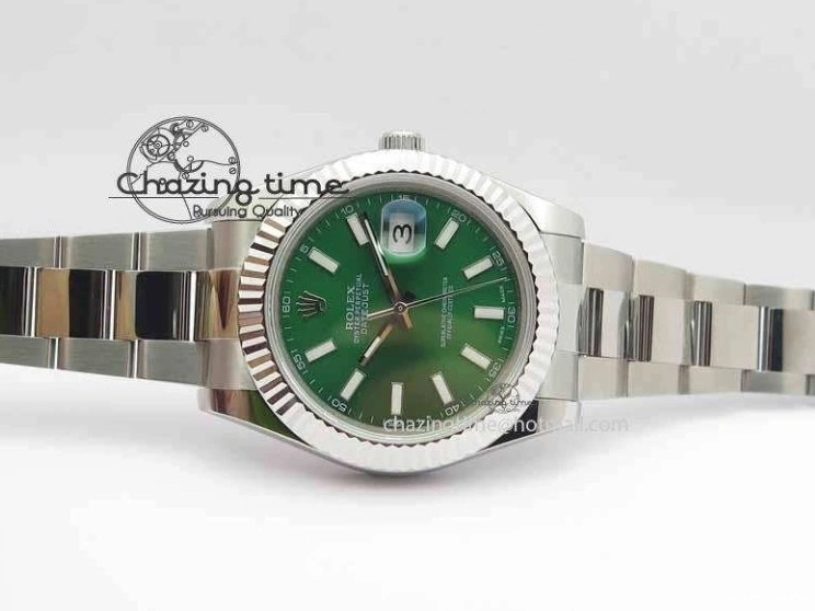 0202 DateJust II 41mm SS BP Maker Best Edition Green Dial On SS Bracelet SA AllSeason 3677